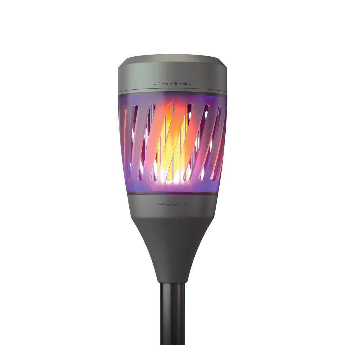 Solar tiki bug zapper top